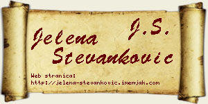Jelena Stevanković vizit kartica